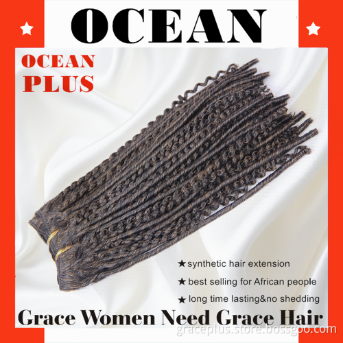 Hot selling wholesale silk tangle free high quality yaki synthetic curly hair weave
